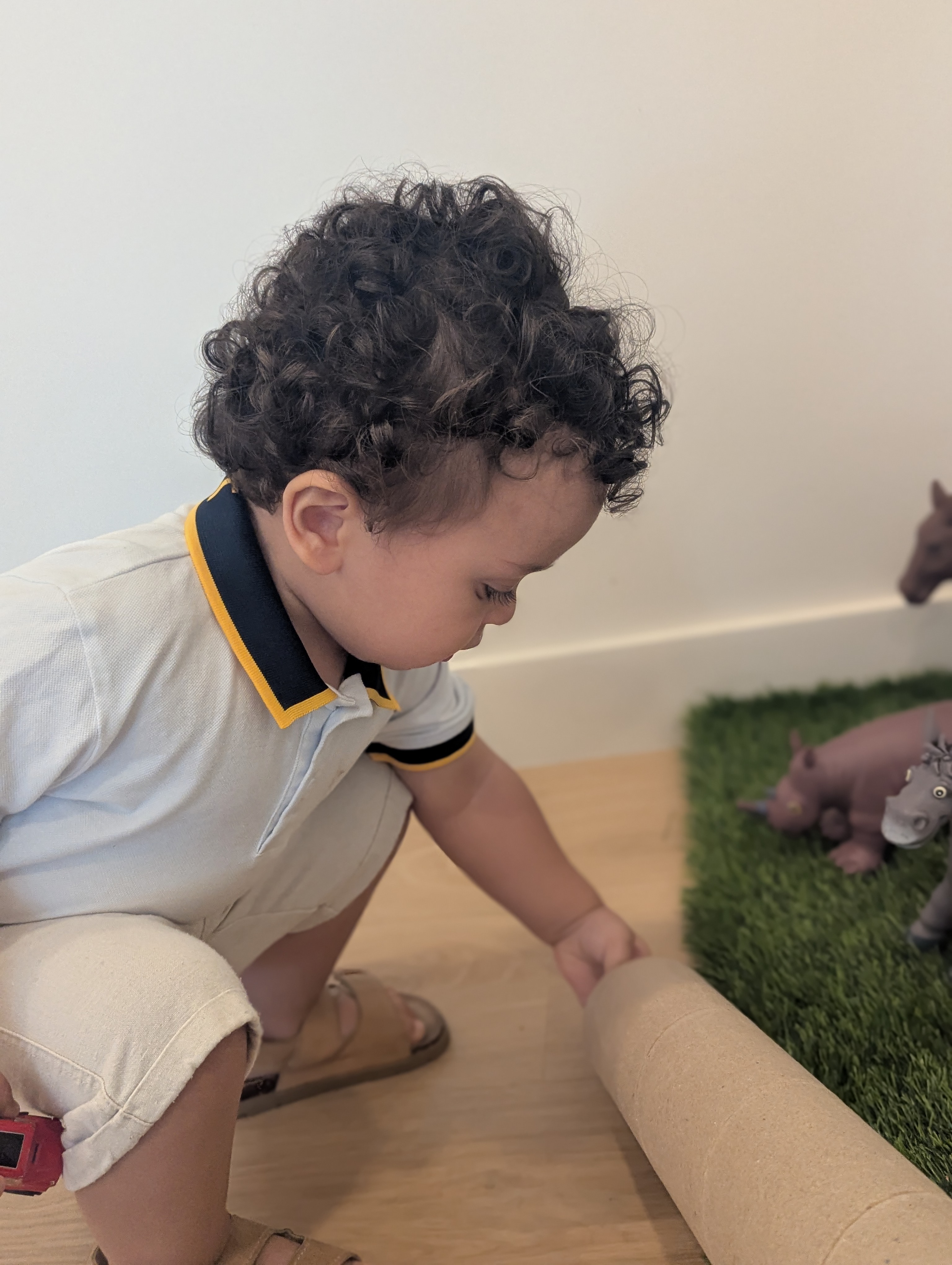 Child exploring nature